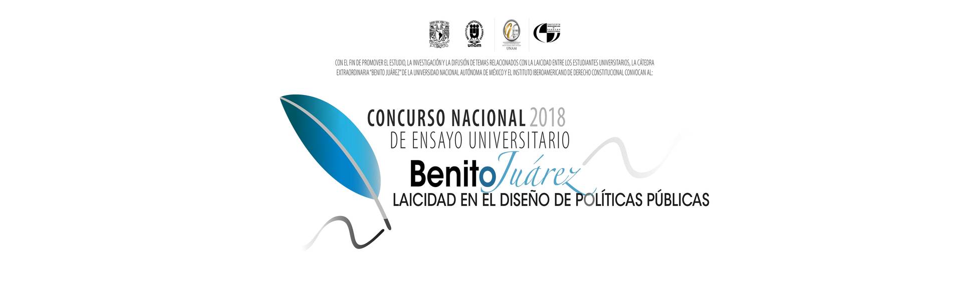 Concurso de Nacional de Ensayo Universitario "Benito Juárez" 2018 
